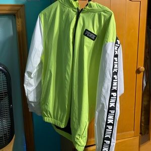 lime green pink windbreaker